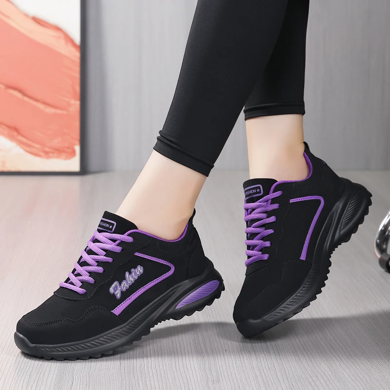 Womens Slip On Sneakers Women Walking Tennis Shoes Lightweight Casual Sneakers for Gym Thick Sole Outdoor Casual Anti-slip